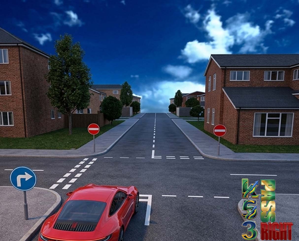Turn left or right sign example